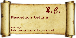 Mendelzon Celina névjegykártya